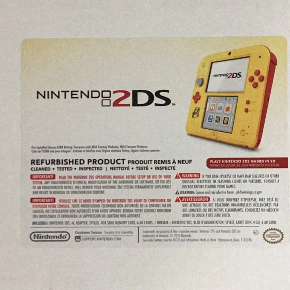 Super Mario Maker Nintendo 2DS Console Nintendo Factory Refurbished Edition